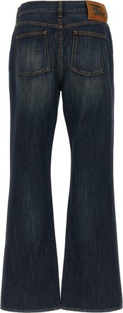 Burberry Womens Blue Cotton Flared Jeans Clothing