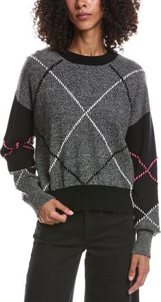 Brodie Highland Argyle Crewneck Cashmere Sweater