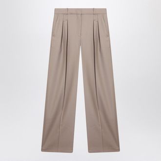 Loulou Studio Jacket With Darts In Taupe Wool