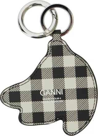Ganni Womens Multicolor Banana Shaped Keyring Recycled Leather Accessory