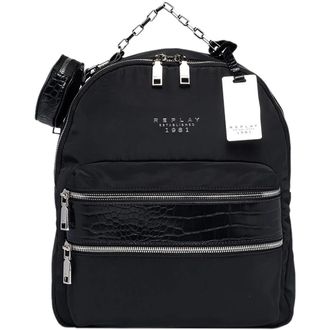 Replay Backpacks, unisex, Black, ONE SIZE, Double Zip Backpack