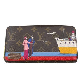Louis Vuitton Monogram Brown Leather Long Wallet (Bi-Fold) (Pre-Owned)