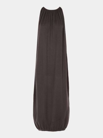 Frenckenberger Drape Cotton and Cashmere Long Dress