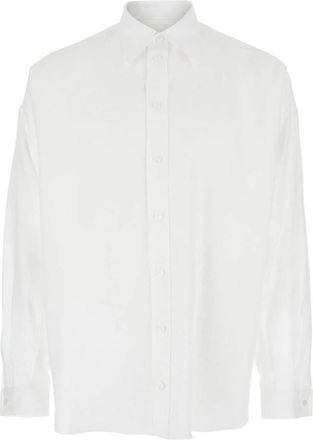Dolce & Gabbana Casual Katoenen Overhemd in Blauw - Heren - Zakelijke Overhemden - Wit - M - Katoen - Overhemden