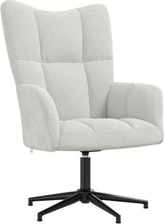 vidaXL Sill&oacute;n De Relax De Terciopelo Blanco Crema Vidaxl