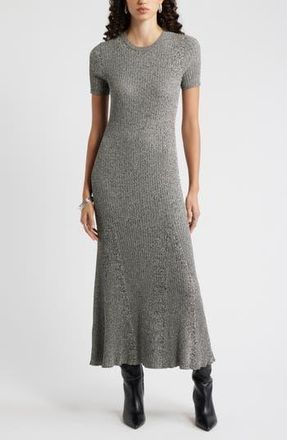 Nordstrom Rib Knit Dress in Beige-Black Marl at Nordstrom Rack, Size X-Large