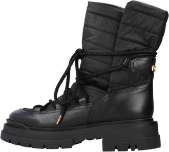 Yellow Bota Cordones - Dames - Veterlaarzen - Zwart - 36 EU - Schoenen