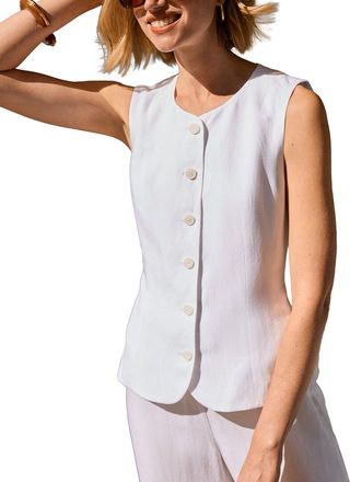 J.McLaughlin J. McLaughlin Dune Linen-Blend Vest