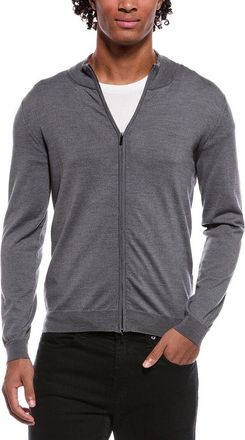 Slowear Slowear Virgin Wool-Blend Fine Gauge Zip Cardigan