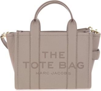 Marc Jacobs De leren kleine tote bag - Dames - Schoudertassen - Grijs - ONE Size - Leer - Tassen