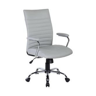 Dmora Altri - Silla De Oficina Wollongong, Silla Ejecutiva Con Reposabrazos, Silla De Oficina Ergon&oacute;mica, Cm 57x59h100/109, Gris