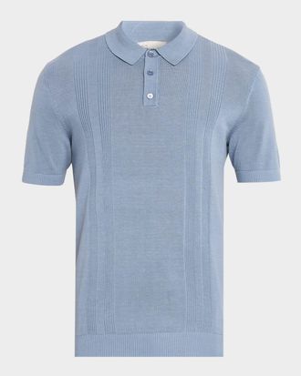 Onia Rib-Knit Polo Shirt