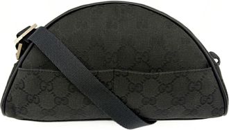 Gucci Black Gg Canvas Pouch (Pre-Owned)