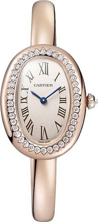 Cartier Baignoire de Cartier Quartz Diamond Silver Dial Ladies Watch WJBA0045