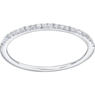LuvMyJewelry Eternelle 14K Diamond Band - 0.10 ct in 14K White Gold at Nordstrom, Size 7.5