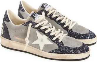 Golden Goose Ball Star Low Top Sneaker (Nordstrom Exclusive) in Grey/navy Blue/cream at Nordstrom, Size 40