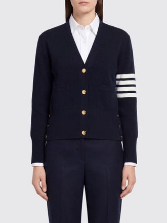 Thom Browne Cardigan in lana con scollo a V e motivo 4-Bar
