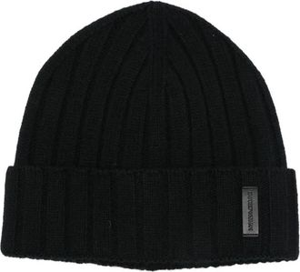 Emporio Armani Berretto a coste in lana - Nero
