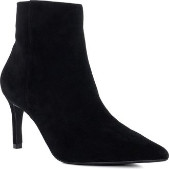 Dune London Obsessively Suede WoMens Black Heeled Ankle Boots Fabric - Size UK 3