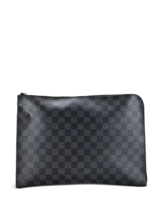Louis Vuitton Zip Around Pochette Jour Damier Graphite GM clutch bag - Nero