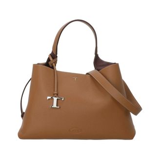 Tod's Pebbled Leather Shoulder Bag - female - Tods - Handbags - Brown - ONE SIZE - Bags