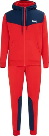 Lonsdale Tweekleurig trainingspak van katoenmix voor heren (Rood, Marine)
