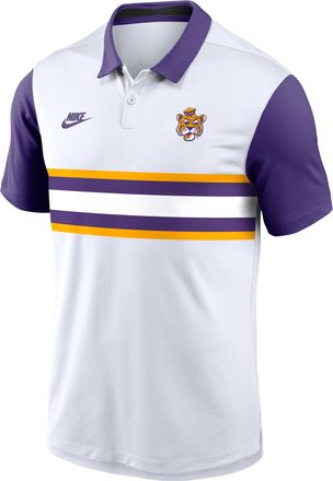 Nike LSU Legacy Vapor Nike Mens Dri-FIT College Polo in White | 00HT0A5VLOV-7LH