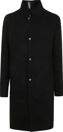 Isaac Sellam Experience Zwarte Lange Jas voor Stijlvolle Look - Heren - Mantel - Zwart - S - Jassen