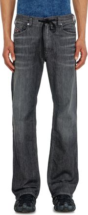 Diesel Relaxed Regular Waist 2080 D-Reel Joggjeans, Black/Dark grey, Zip fly