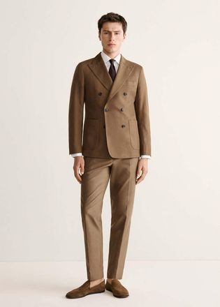 Mango Pantaloni completo slim-fit marrone tabacco - Uomo - 46 - MANGO MAN