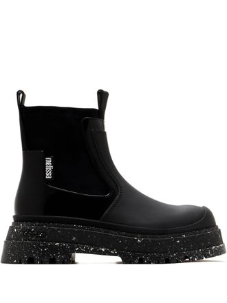 Melissa Laarzen met plateauzool en vlakken - Zwart