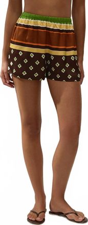 Faithfull The Brand Tia High-Rise Mini Short In Valencia Stripe