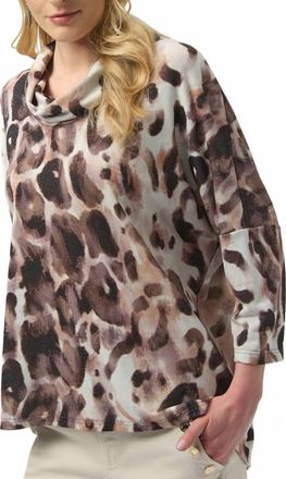 Joseph Ribkoff Cowl Neck Top In Animal Print