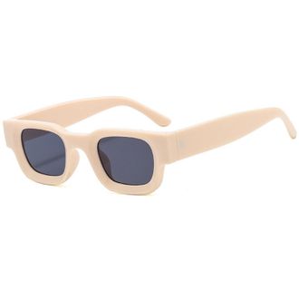 Generic Small Frame Sunglasses Men Women Outdoor Vacation Commuting Sun Glasses(Beige)