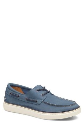 Johnston & Murphy McGuffey 2 Moc Toe Boat Shoe in Denim Nubuck at Nordstrom, Size 10.5