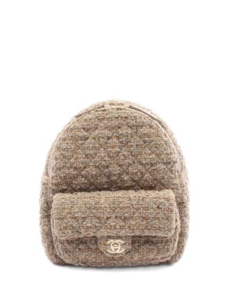 Chanel Zaino con dettagli in pelle - Toni neutri