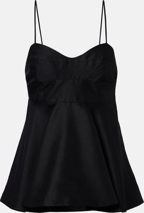 R&oacute;he R&oacute;he Peplum wool and silk bustier top