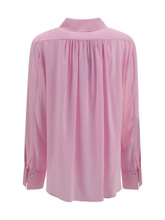 Ella Silk With Back Gathering Shirt - Pink