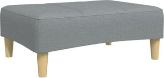 vidaXL Footstool Light Grey 77x55x31 cm Fabric Vidaxl
