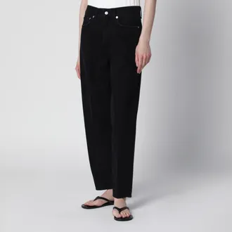 A Gold E Jeans 80s dritti in denim nero