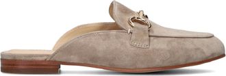 Notre-V Schoenen, Dames, Beige, 38 EU, Beige Suede Slip-On Muiltjes