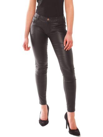 SS7 Womens Slim Fit Skinny Wet Look Jeans Black