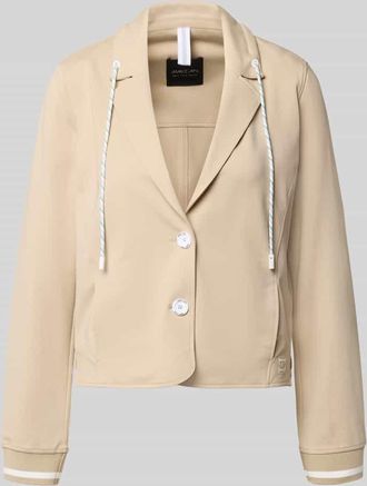 Marc Cain Regular Fit Blazer mit Eingrifftaschen in Sand, Gr&ouml;&szlig;e 36