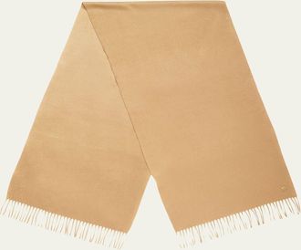 Loro Piana Cashmere Sciarpa Grande Fringe-Trim Scarf