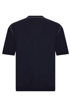 Gucci Mens Wool Short-Sleeve Sweater Blue Sweatshirts