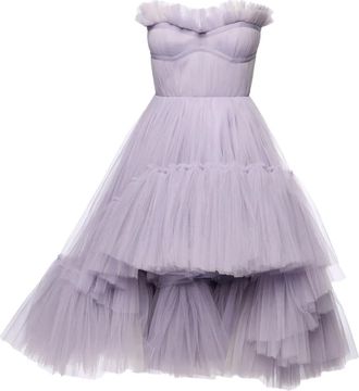 Ana Radu Abito con ruches senza spalline - Viola