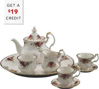 Royal Albert Old Country Roses 9Pc Tea Set With $19 Credit
