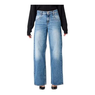Cycle Wide Jeans, female, Blue, Size: W25 Aida Low Cargo Jeans