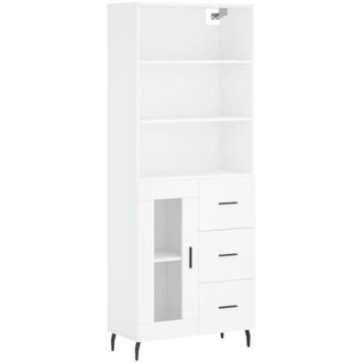 vidaXL Highboard White 69.5x34x180 cm Engineered Wood Vidaxl