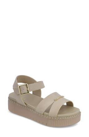 Mia Jacklyn Ankle Strap Platform Sandal in Ecru at Nordstrom, Size 6.5